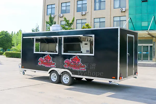 5.5m square food trailer